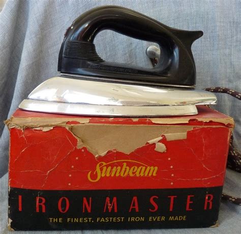 sunbeam electric iron metal box|Sunbeam Iron Vintage .